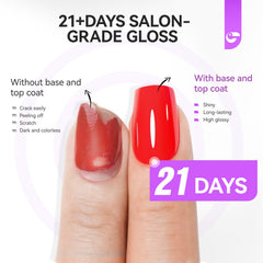 gelike ec Base Gel & Top Coat Set 2 x 100ml HEMA-Free Salon Refill Duo Kit