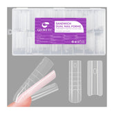 Gelike Sandwich Dual Forms for Polygel Reusable Square Dual Nail Form DIY
