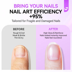 Gelike EC Nail Glue Gel Strengthener: Clear 6-in-1 Nail Gel for Repair