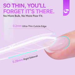 Gelike EC Sandwich Dual Nail Forms: Save 70% Times for Reusable Extensions