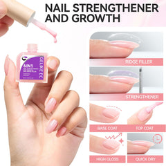 Nail Growth Strengthener for Damaged Nails: 6 in 1 Nail Repair at Home