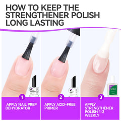 Nail Strengthener Protein for Damaged Nails: 6 in 1 Nail Growth for Women