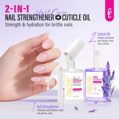 Nail Repair for Women: Nail Hardener Strengthener Extra Strong and Growth (Clear & Lavender)