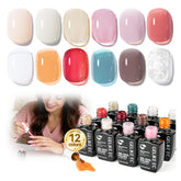 gelike ec Gel Nail Polish Set: HEMA & TPO Free Hypoallergenic Formula Professional Soak Off UV LED Gel Polish for Natural & Fake Nails (Nude)