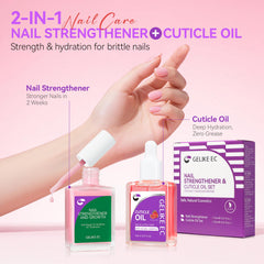 Natural Nail Growth Oil Kit: Rose Pomegranate Nail Care Set for Weak Nails