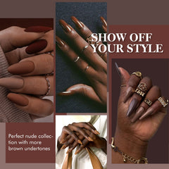 gelike ec Brown Gel Nail Polish Set: Nude Brown 2025 Gel Polish Colors Neutral Nail Polish Kit Soak Off Gel Polish Nail Art DIY Gift for Girls Women