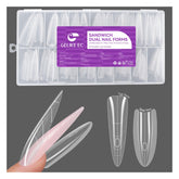 Gelike EC Nail Forms for Builder Gel: Reusable Almond Sandwich Dual Form