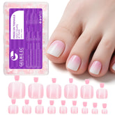 Press on Toenails for Wide Beds: 240 Pcs Baby Pink Ombre French