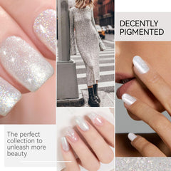 gelike ec Gel Nail Polish Silver:Long Lasting for Women Nail Tips 17ml