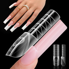 Gelike EC Dual Forms for Builder Gel: Square Space French Dual Nail