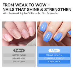 Gelike EC Nail Strengthener and Growth Polish:Long Last Repair Thin Nails