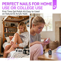 gelike ec Gel Nail Polish Set: HEMA & TPO Free Hypoallergenic Formula Professional Soak Off UV LED Gel Polish for Natural & Fake Nails (10 Gel Colors Jelly set)