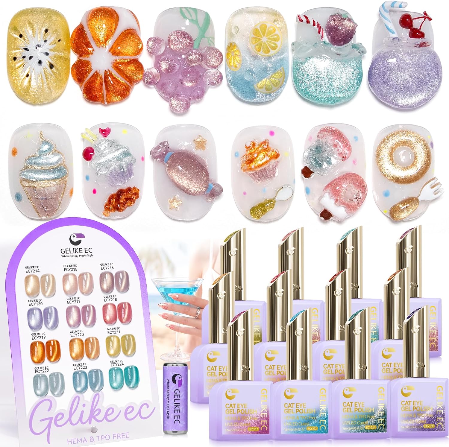 Diamond cat eye gel polish 192ml set