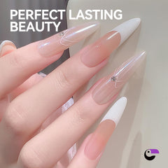 gelike ec Gel Nail Tips: 84Pcs XXL Almond 3-in-1 Quick French Matte Tips
