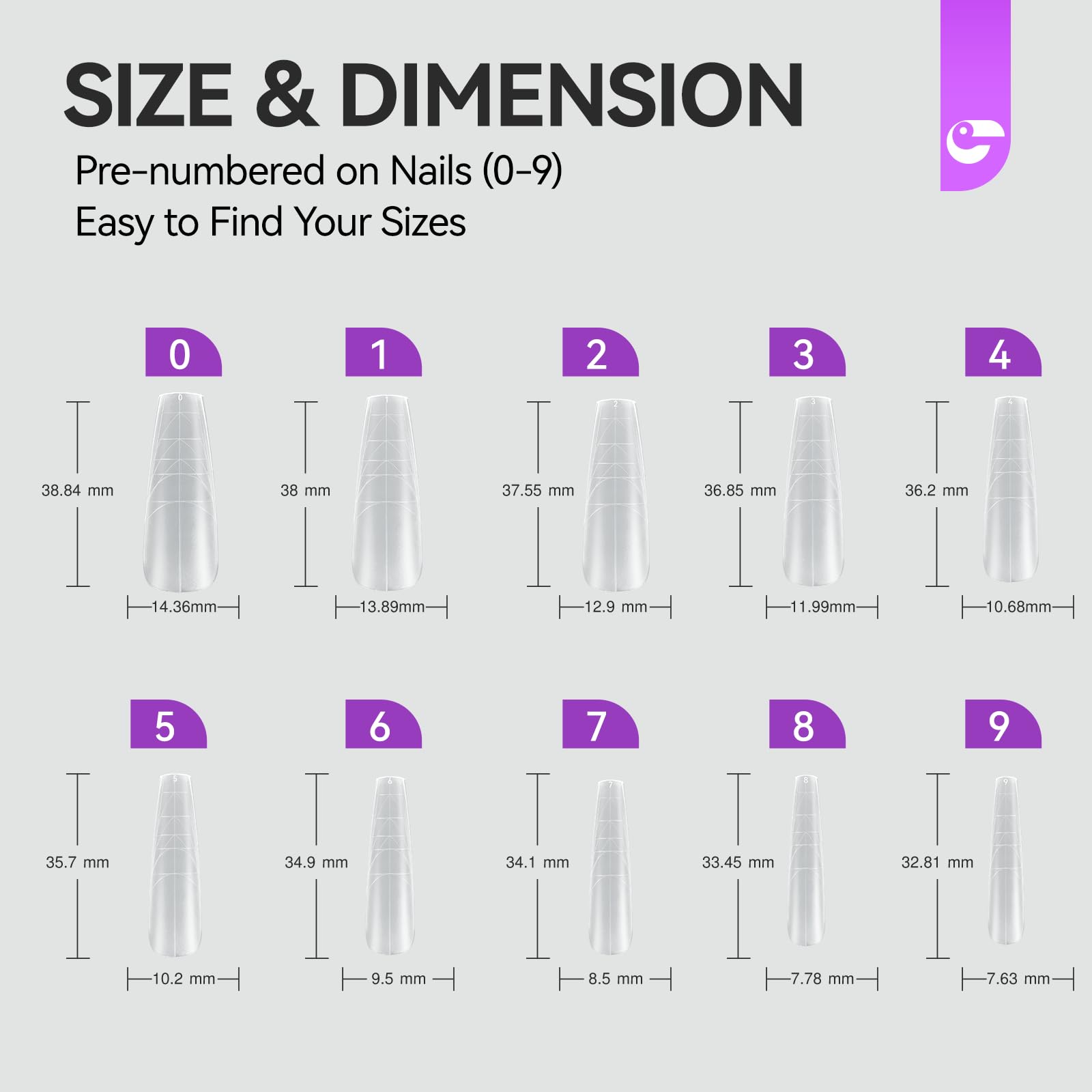 gelike ec Nail Tips for Salon: 100Pcs Coffin 3-in-1 Quick French Matte Tips