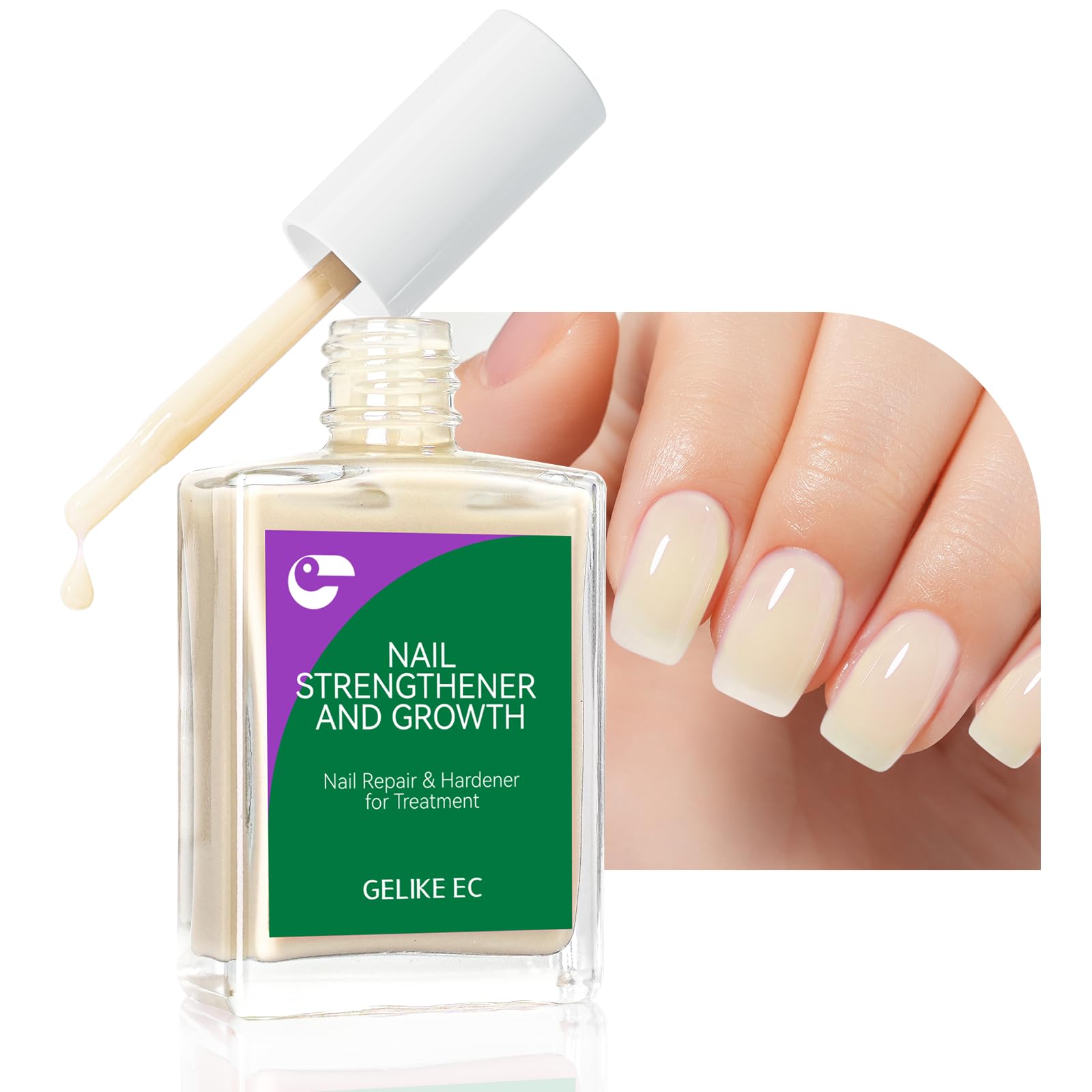 gelike ec Nail Hardener and Strengthener Polish:Ridge Filler for Weak Nails