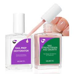 Nail Growth Treatment and Dehydrator Kit: Nude Strengthener for Weak Nails