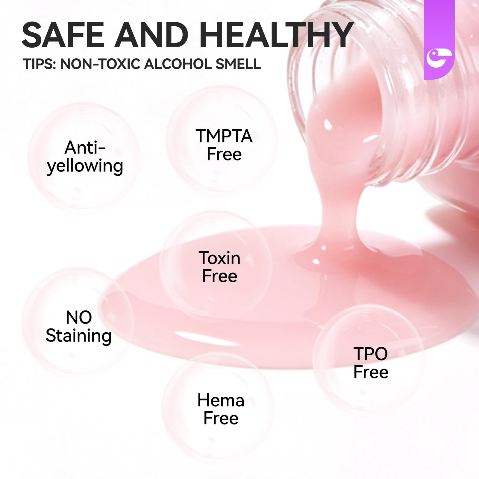Nail Strengthener Protein for Damaged Nails: 6 in 1 Nail Hardener for Women