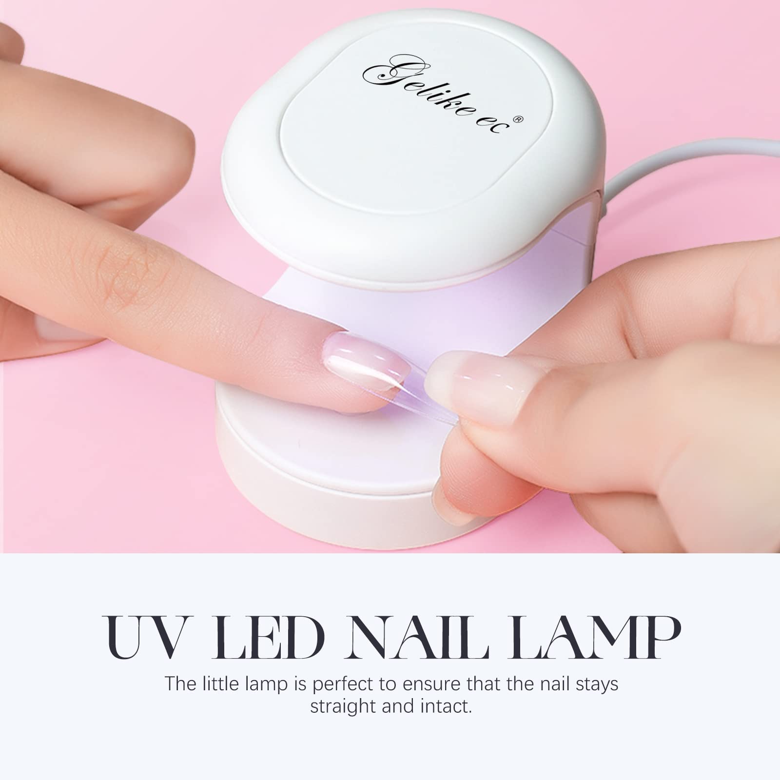 gelike ec Brown Gel Nail Polish Set, Nude Brown Gel Polish Bundle with Mini LED Nail Lamp,UV Light for Nails Easy and Flash Cure Light For Nail Extension System