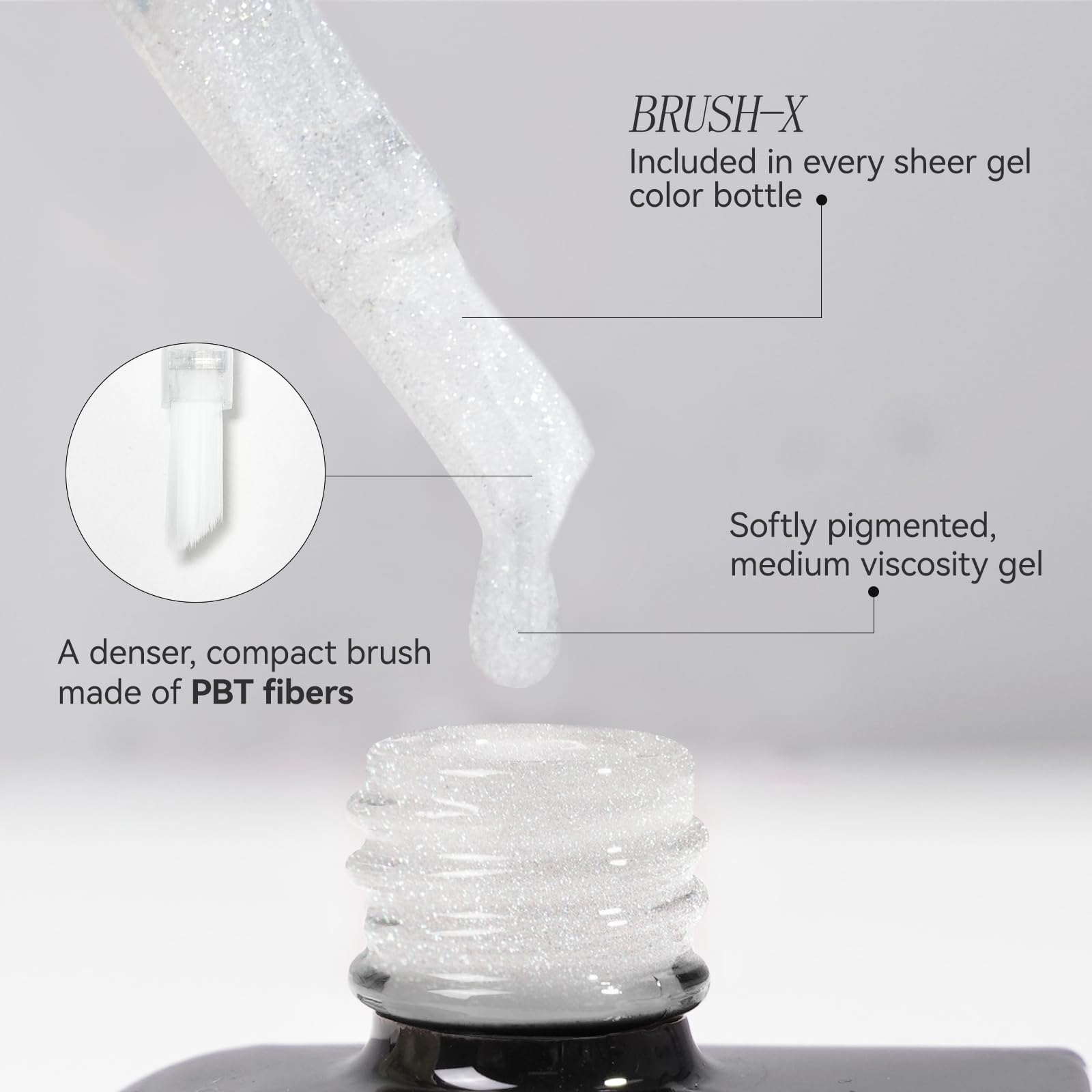 gelike ec Gel Nail Polish Silver:Long Lasting for Women Nail Tips 17ml
