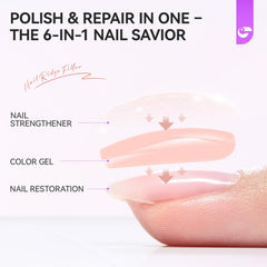 Protein Nail Strengthener and Growth Polish: Nail Hardener for Weak Nails