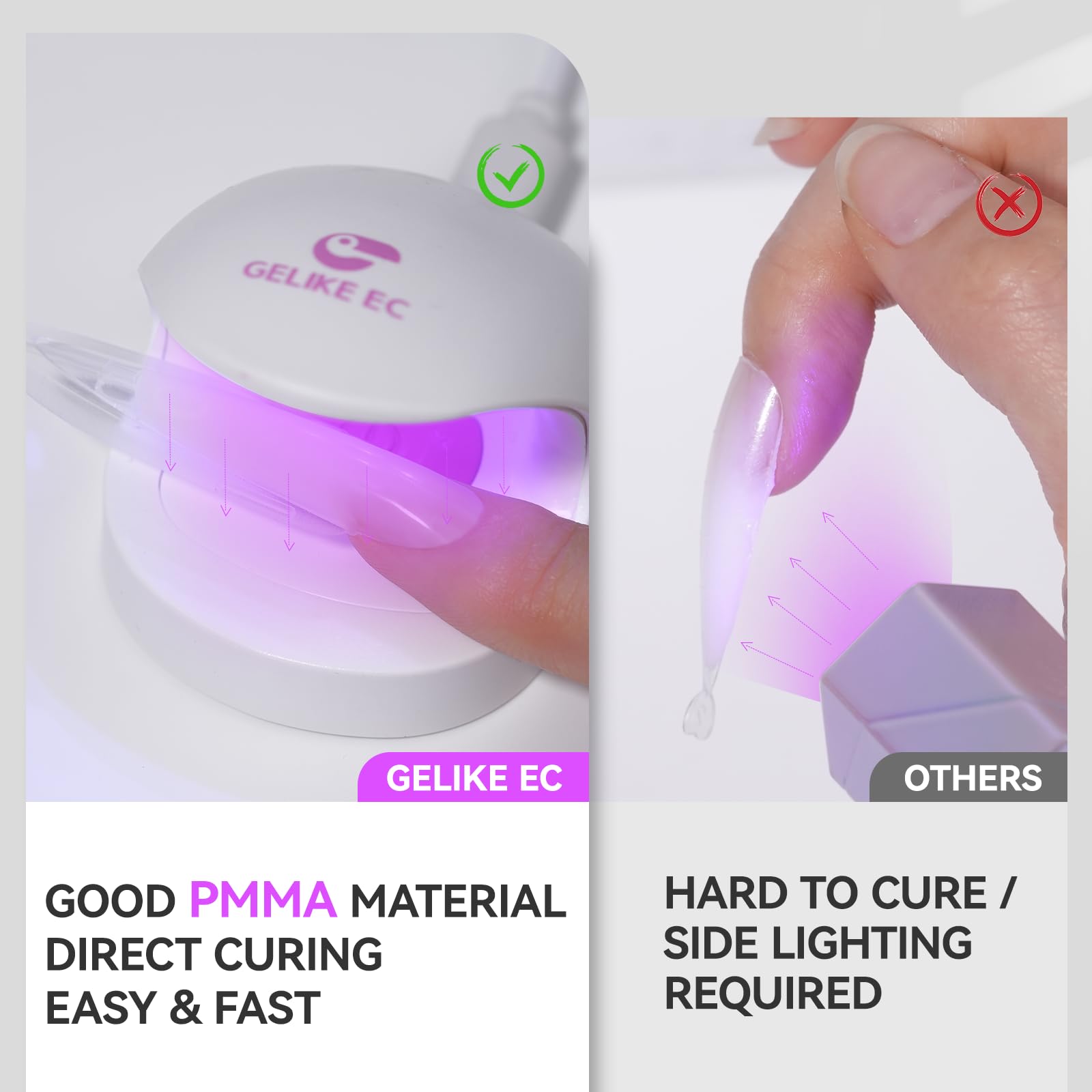 Gelike Dual Forms for Nail Extension: Almond Sandwich Dual Nail Form atHome