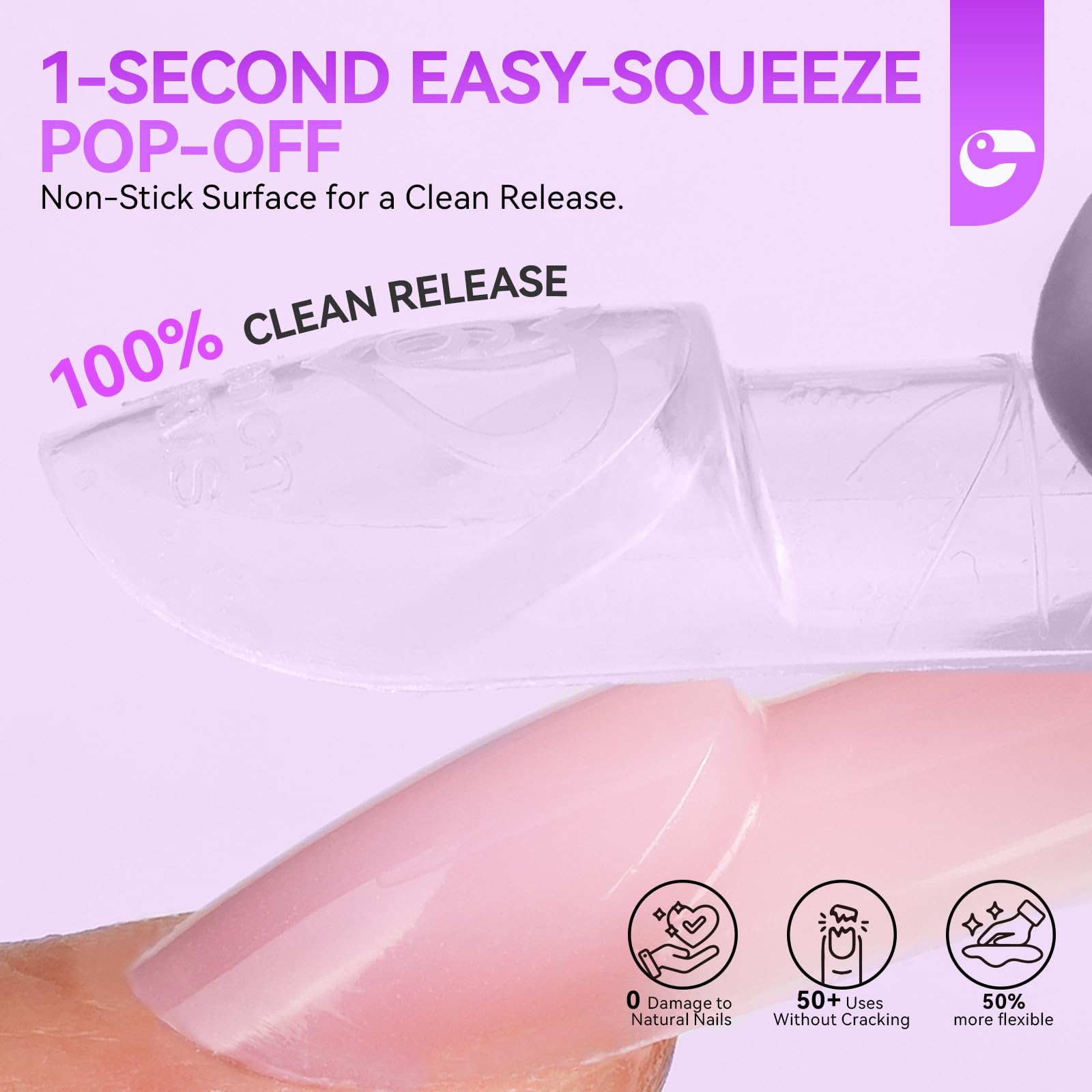 Gelike EC Dual Forms for Builder Gel: Square Space French Dual Nail