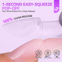 Gelike EC Dual Forms for Builder Gel: Square Space French Dual Nail