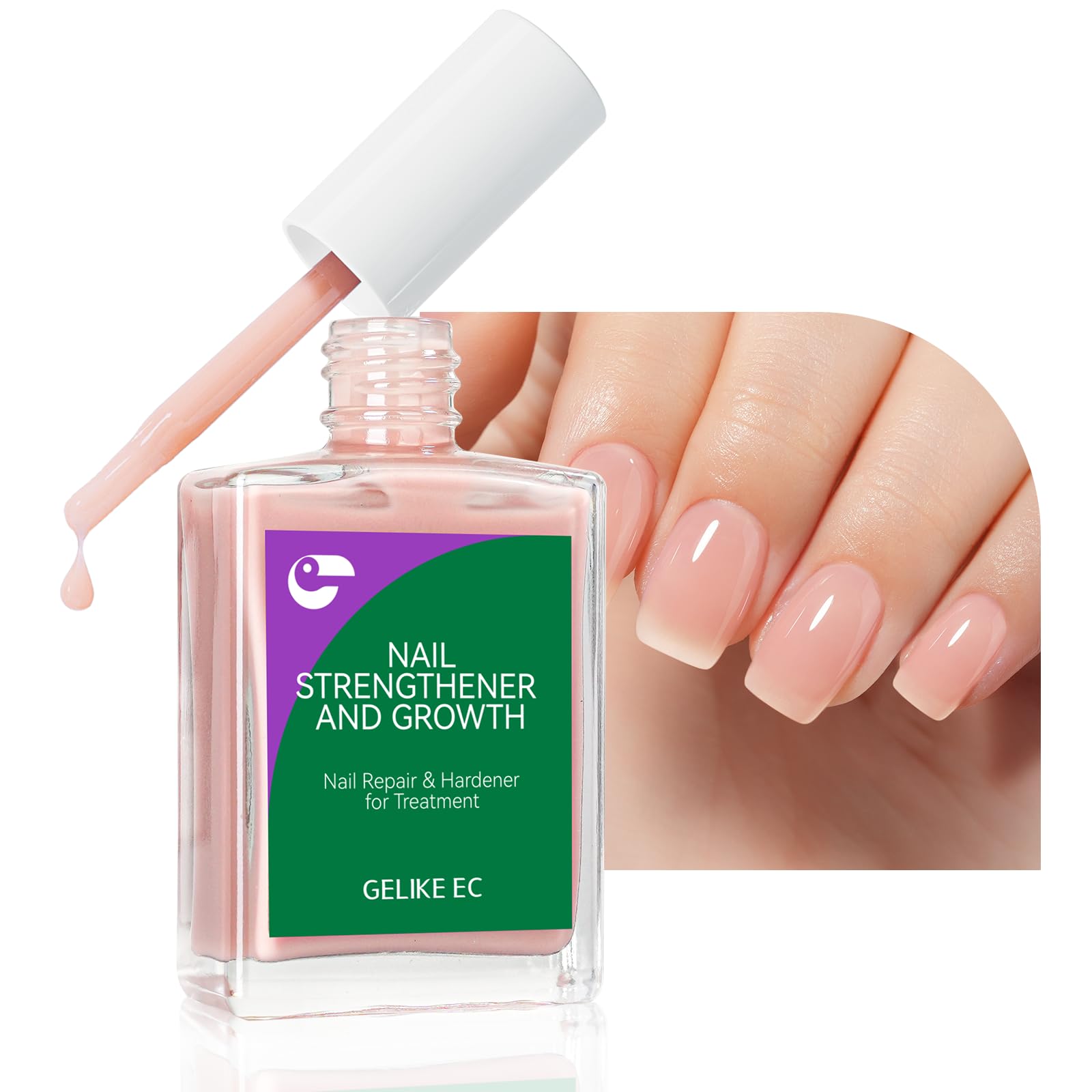Protein Nail Strengthener and Growth Polish: Nail Hardener for Weak Nails