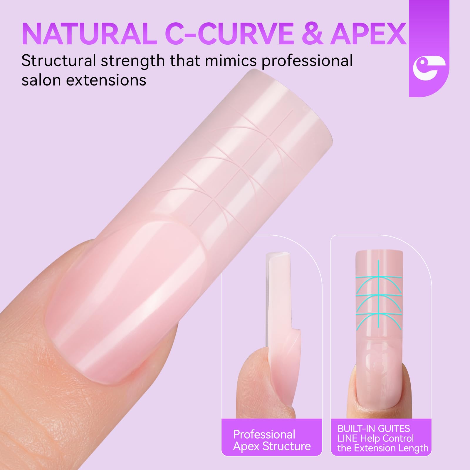 Gelike EC Dual Forms for Builder Gel: Square Space French Dual Nail