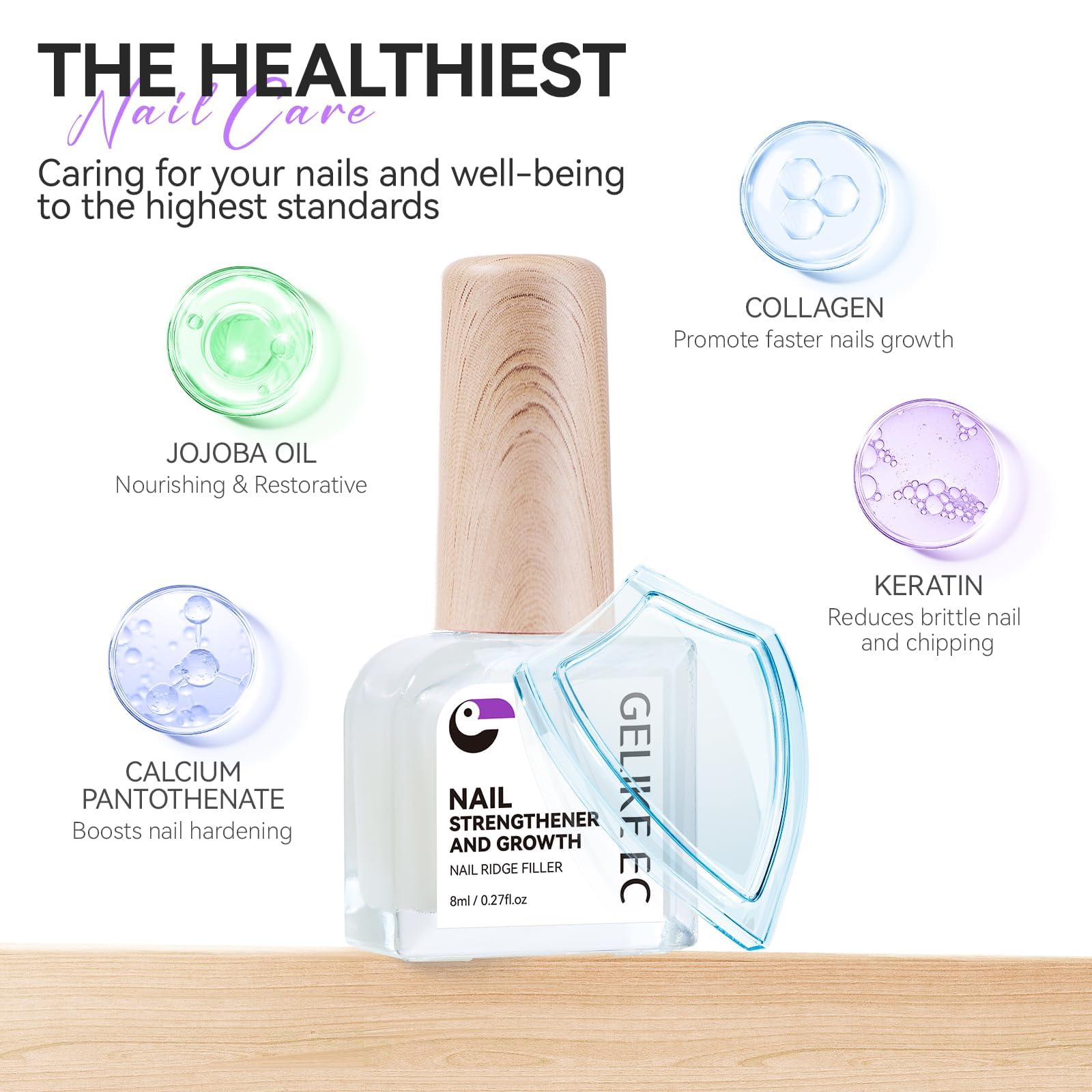 Nail Ridge Filler For Damaged Nails: Nail Strengthener for Thin Nails