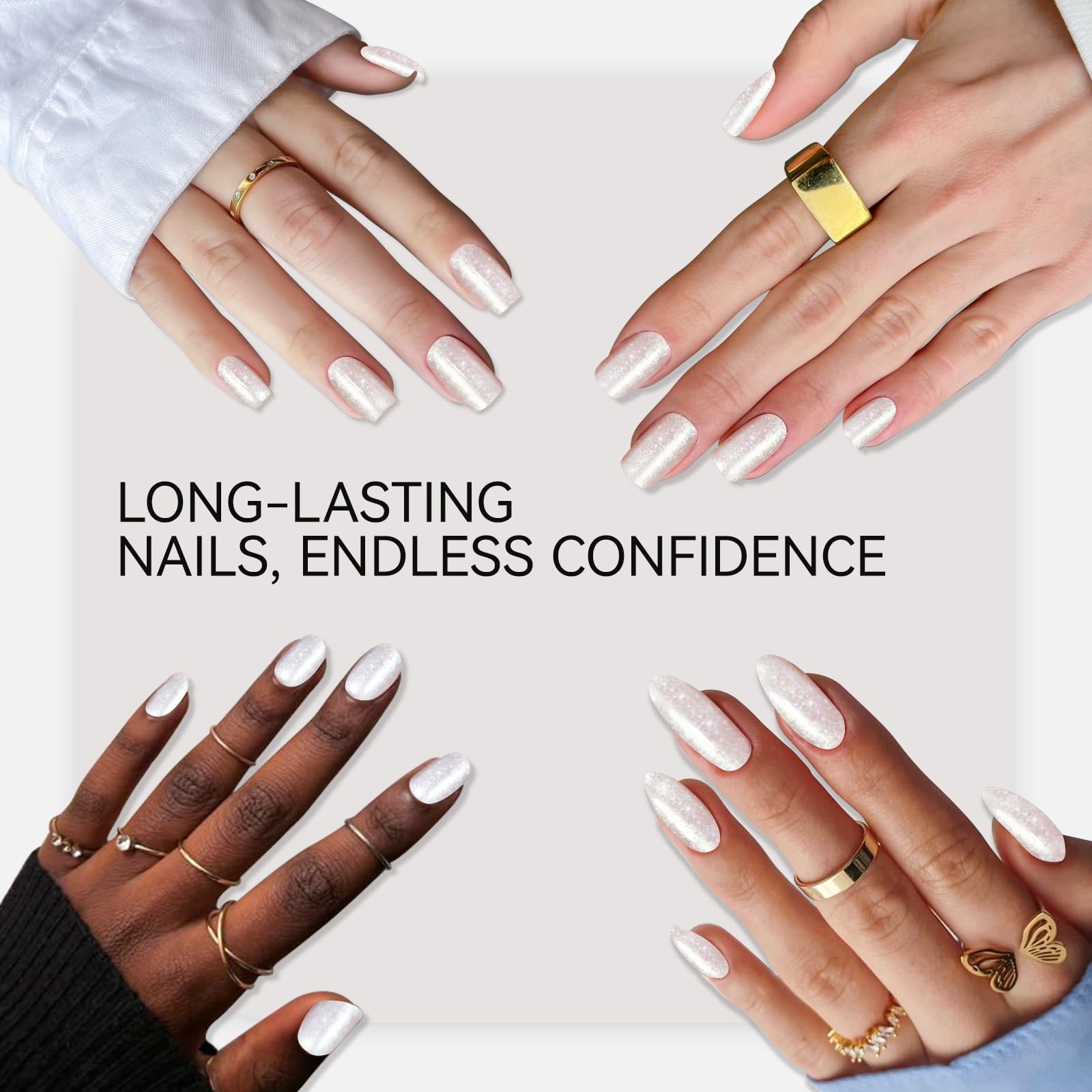 gelike ec Gel Nail Polish Silver:Long Lasting for Women Nail Tips 17ml