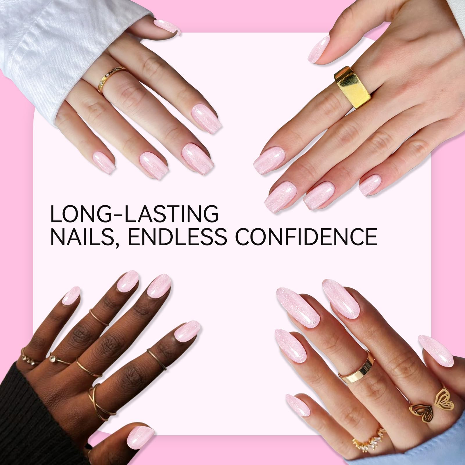 gelike ec Gel Nail Polish Pink:Long Lasting for Women Nail Tips 16ml