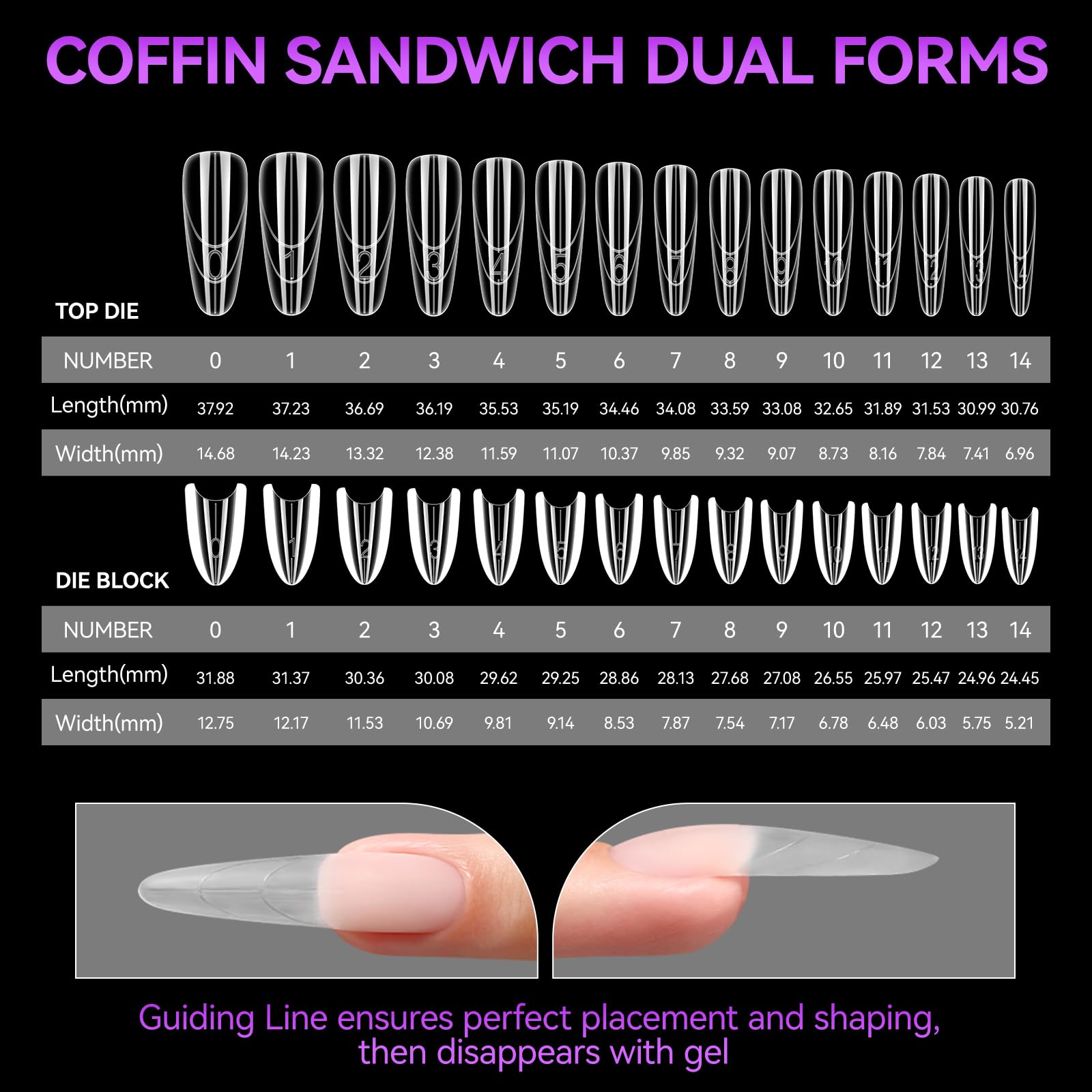 Gelike Dual Forms for Nail Extension: Almond Sandwich Dual Nail Form atHome