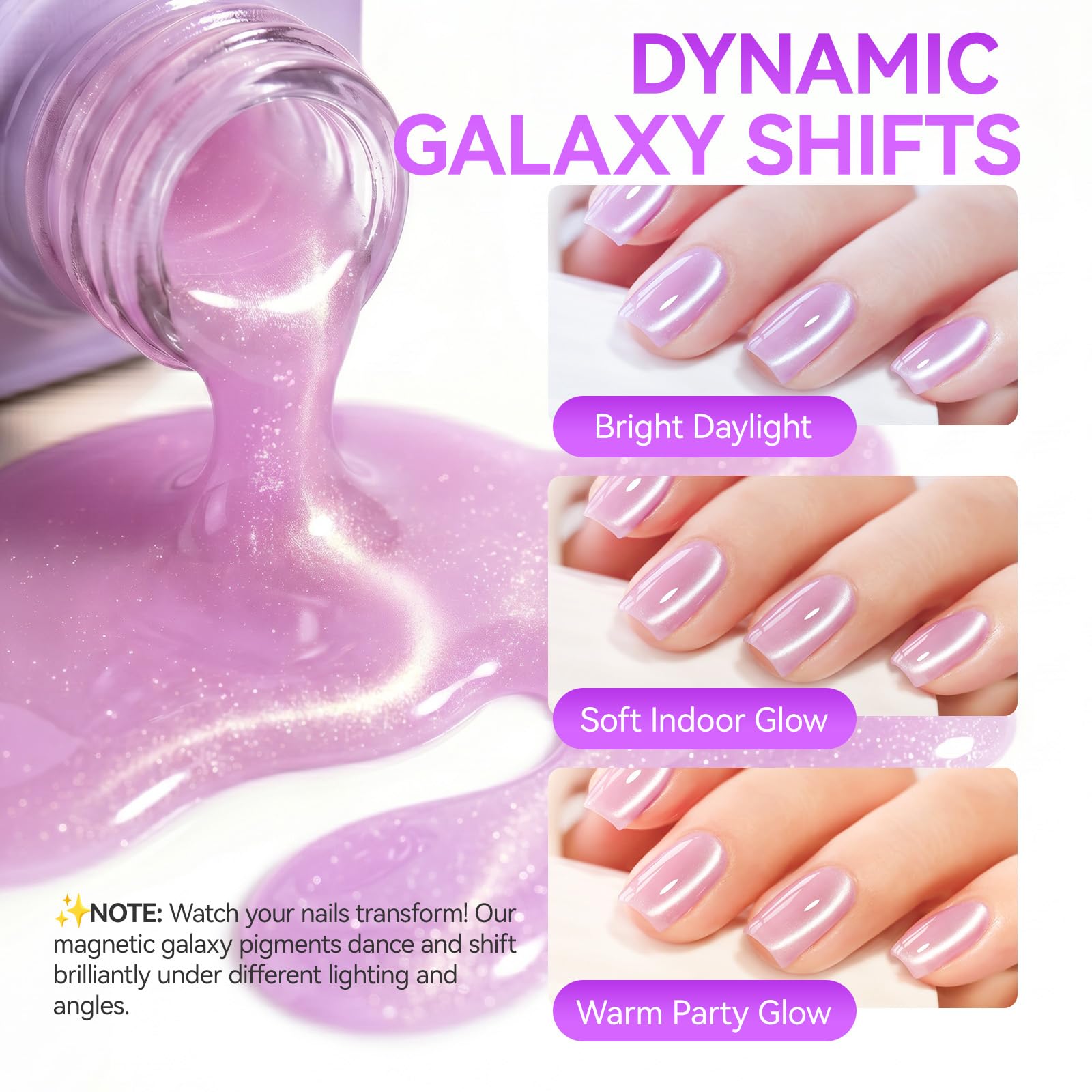 Cat Eye Gel Nail Polish Set: 1-Sec Strong Magnetic Response, Amazing Effect