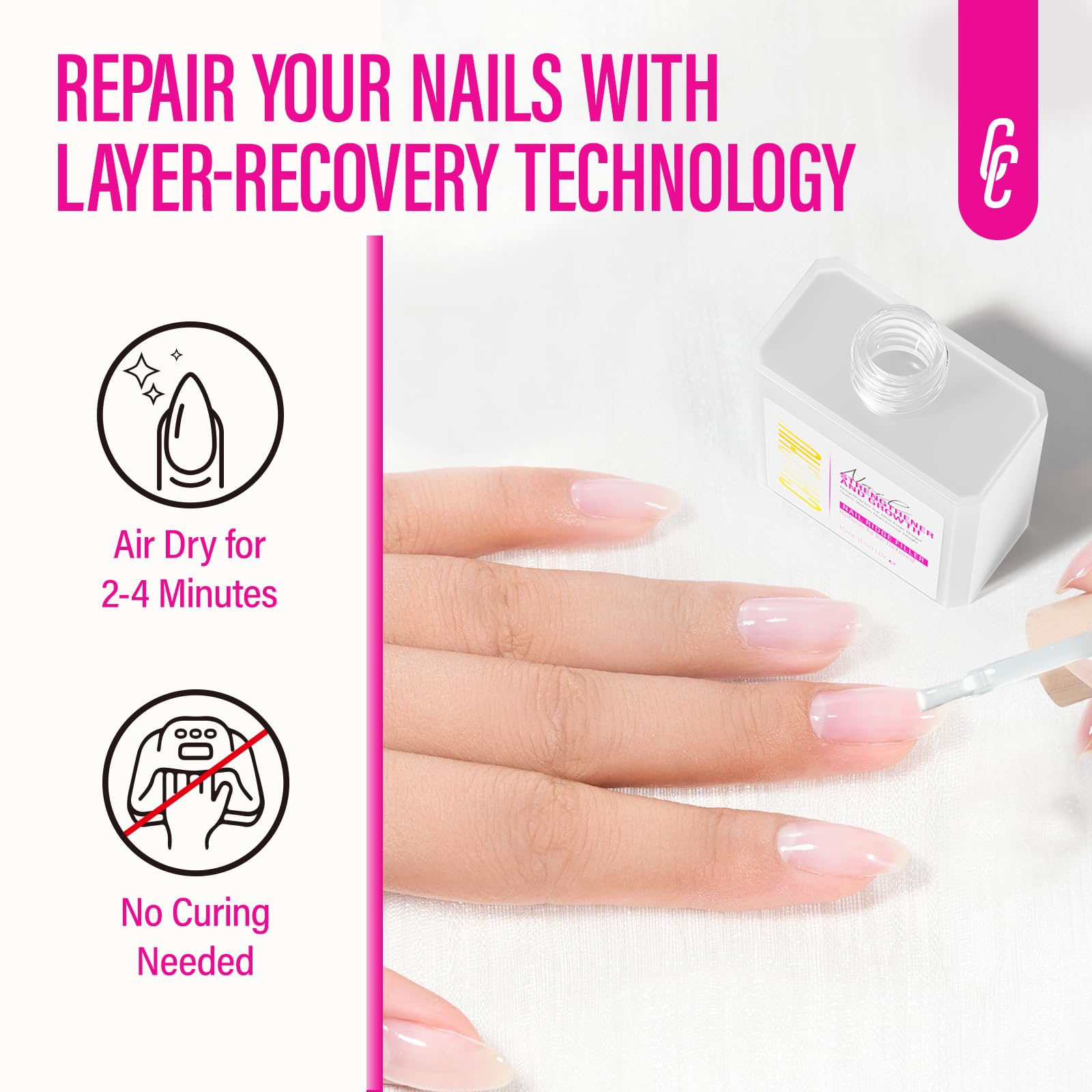 Nail Repair for Women: 8 in 1 Clear Nail Hardener Strengthener Extra