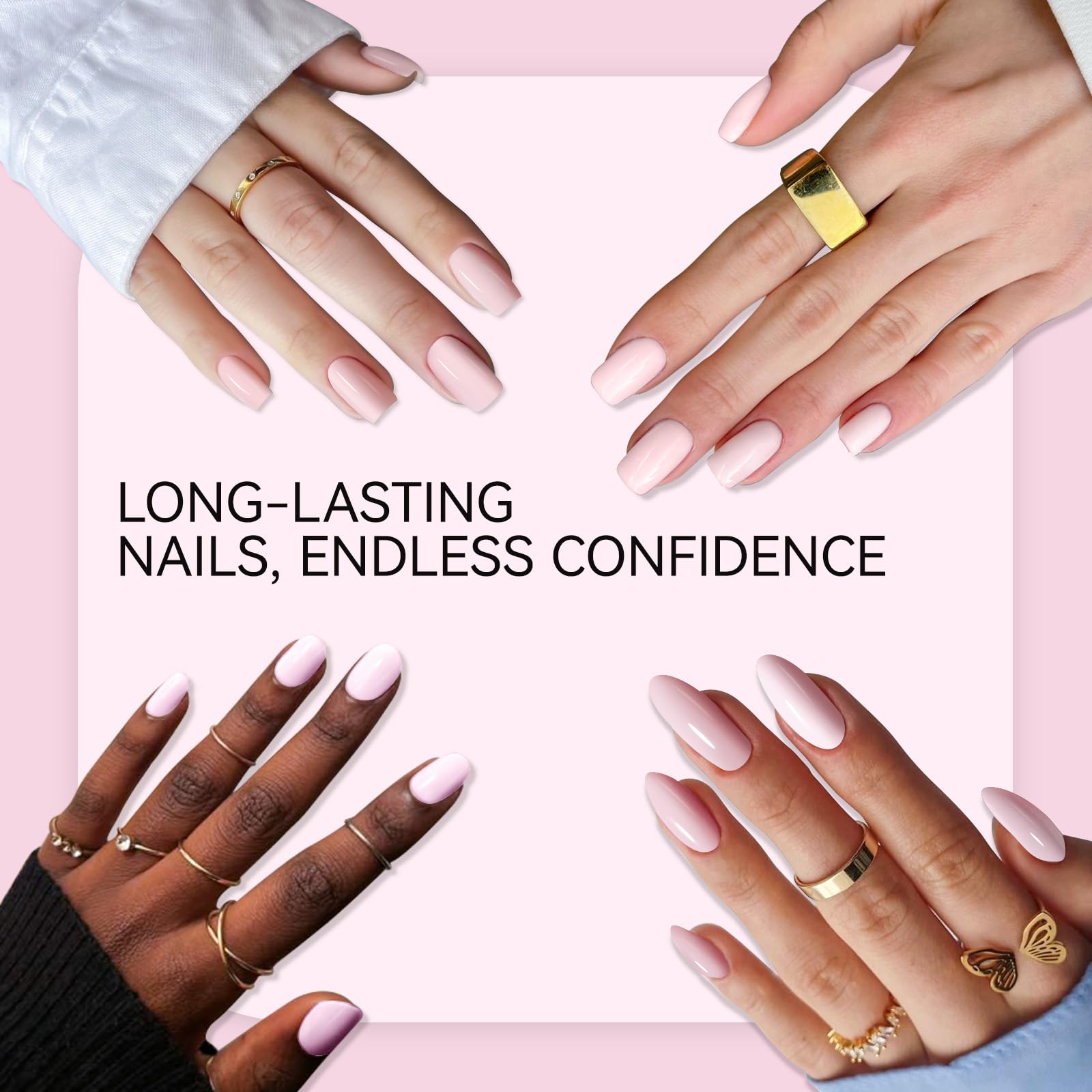 gelike ec Gel Nail Polish Pale Pink: Long Lasting for Women Nail Tips 16ml