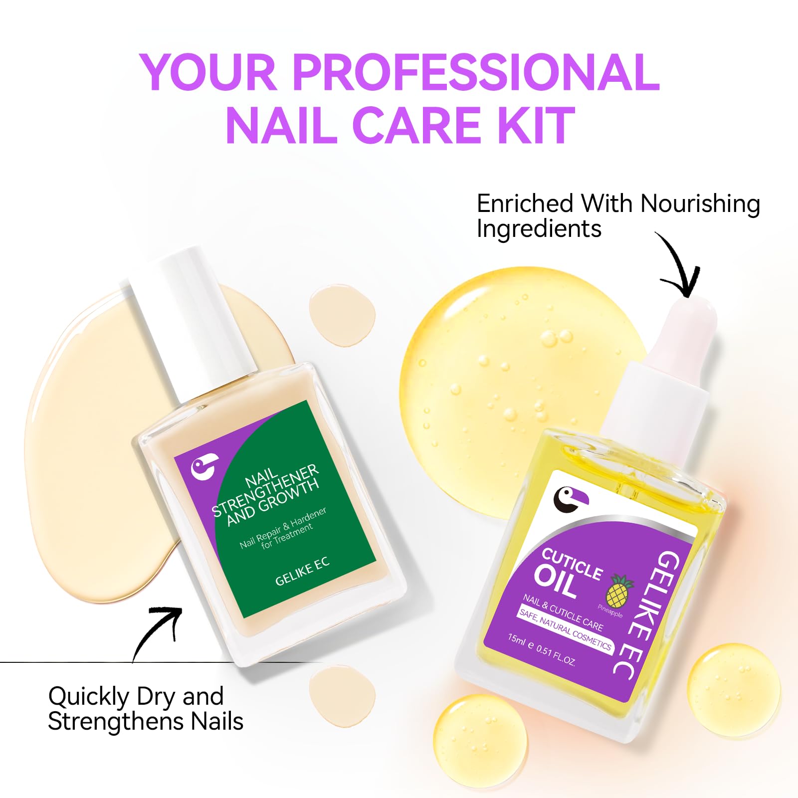 Gelike EC Nail Rescue Kit DIY: Apricot Tropical Scented Nail Care at Home