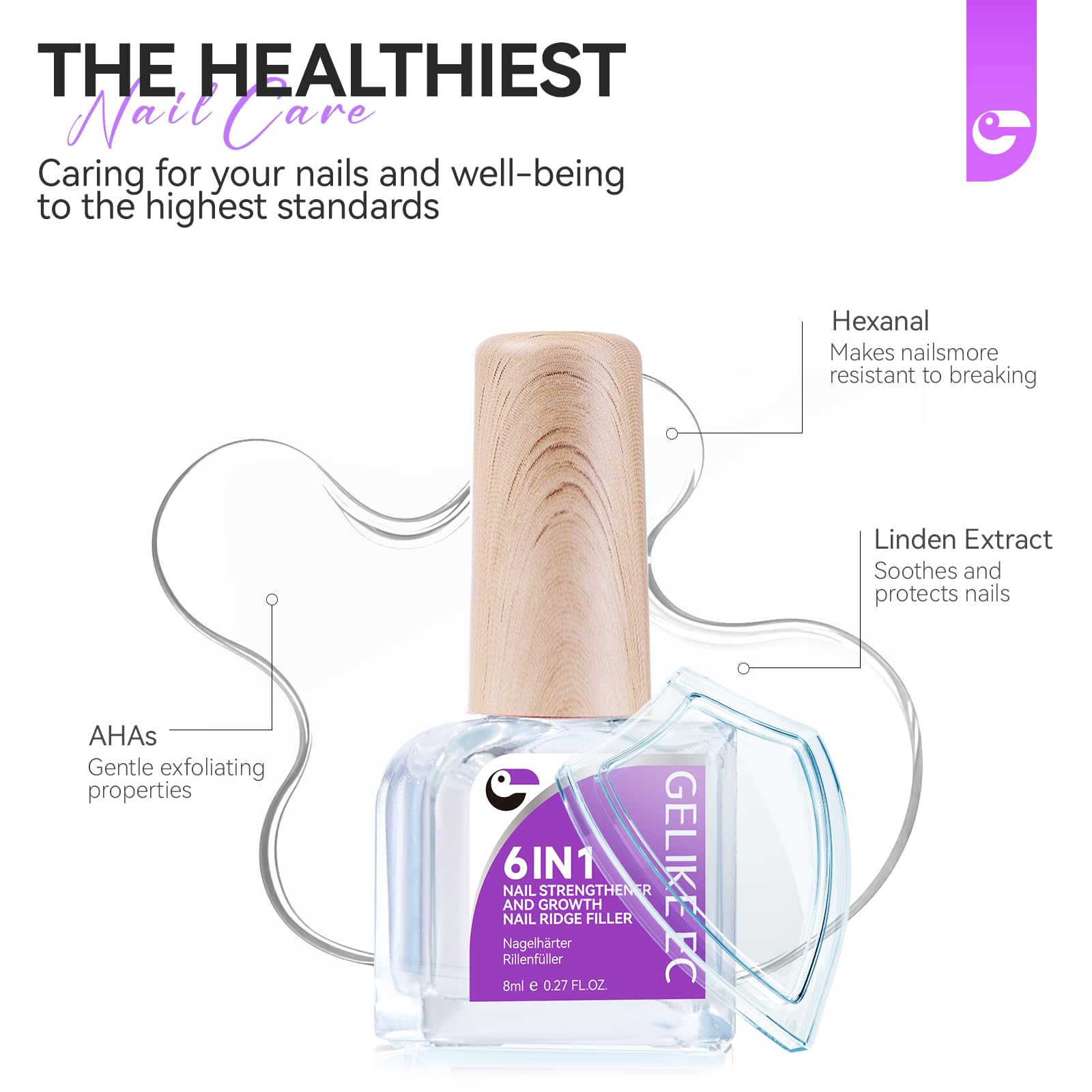 Women Nail Strengthener Protein for Daily: Nail Polish Hardener for Home