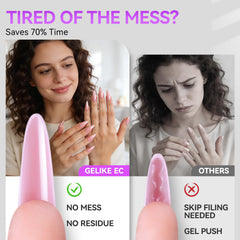 Gelike EC Nail Forms for Builder Gel: Reusable Almond Sandwich Dual Form