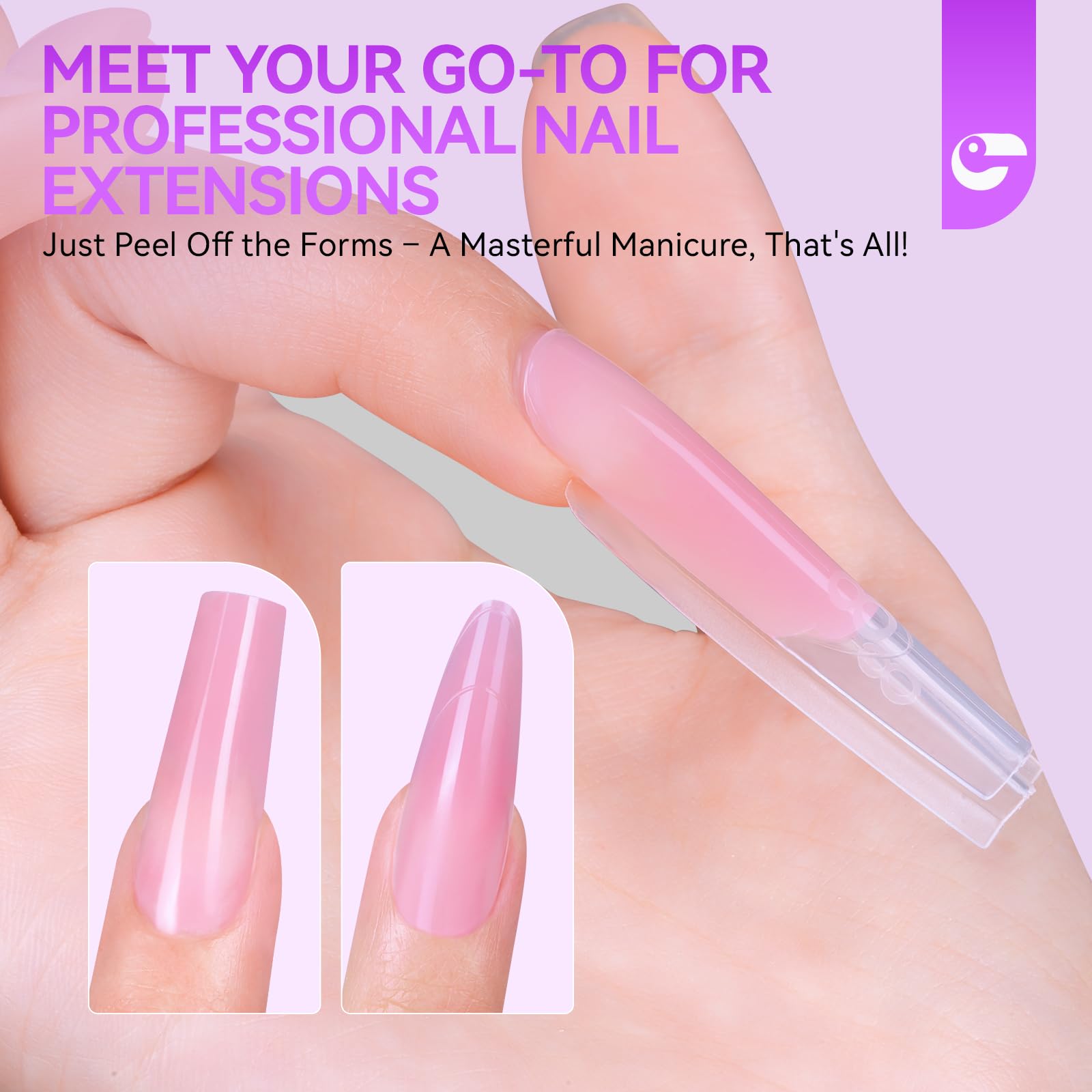 Gelike EC Sandwich Dual Nail Forms: Save 70% Times for Reusable Extensions