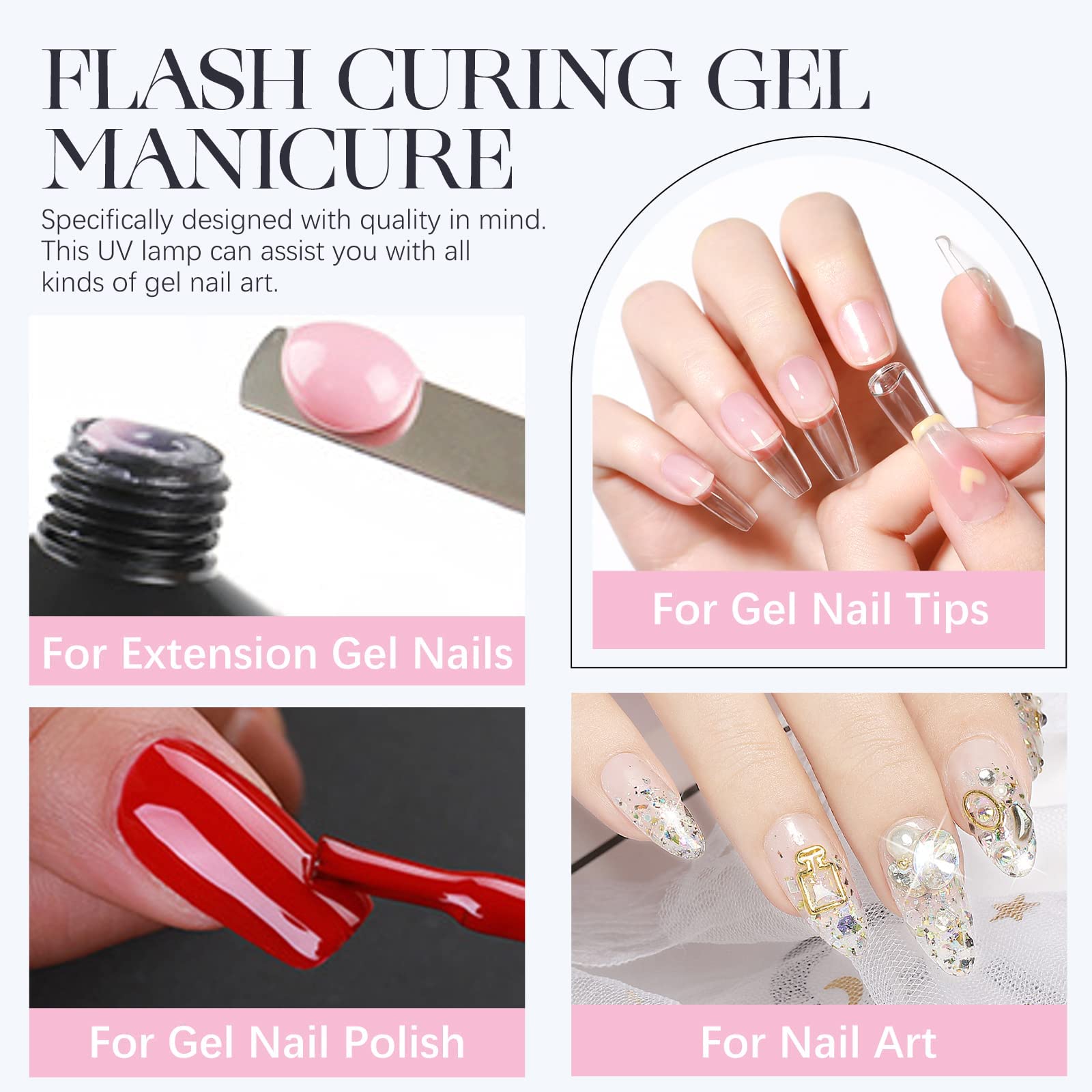 gelike ec Brown Gel Nail Polish Set, Nude Brown Gel Polish Bundle with Mini LED Nail Lamp,UV Light for Nails Easy and Flash Cure Light For Nail Extension System