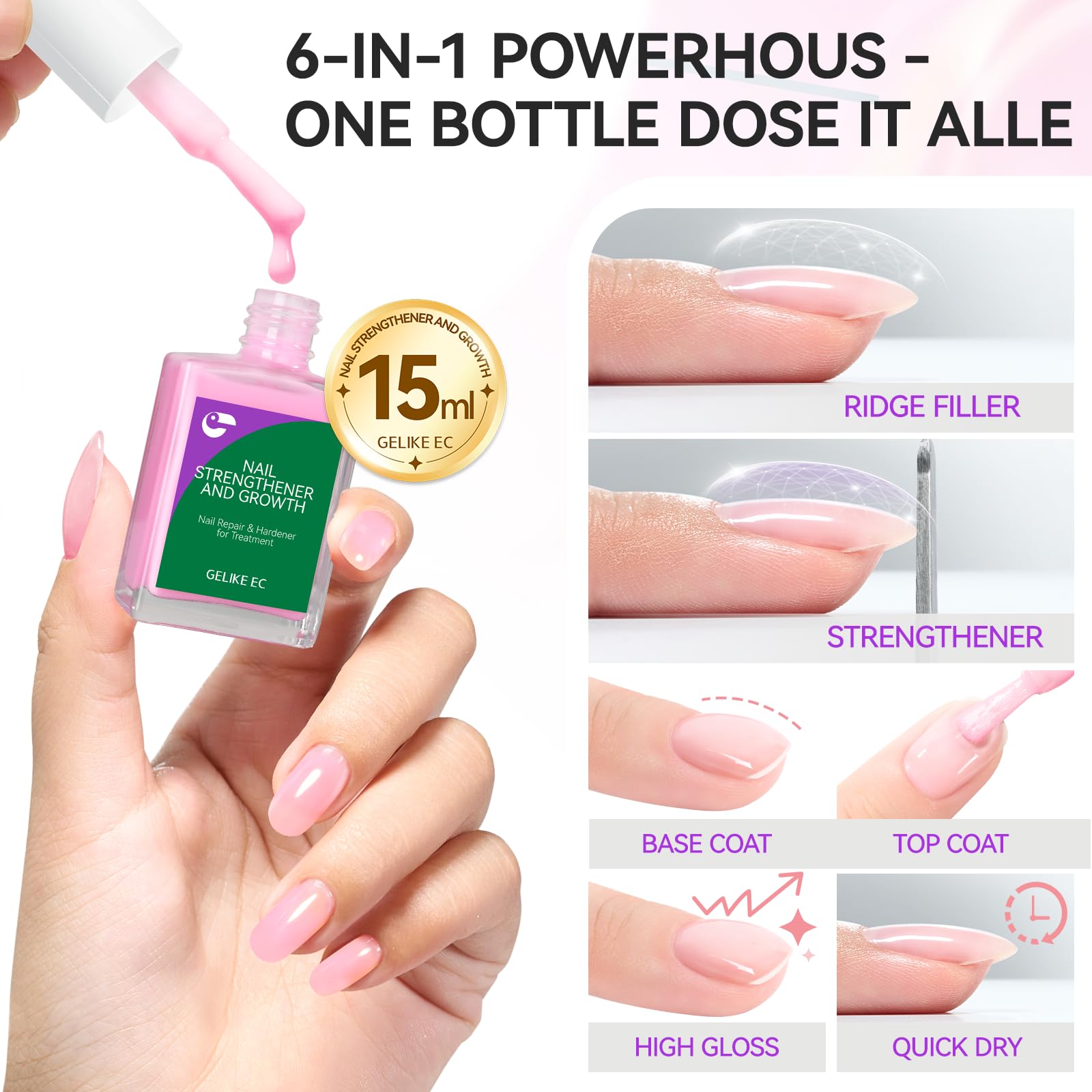 Nail Ridge Filler and Strengthener Polish:Long Last Repair for Weak Nail