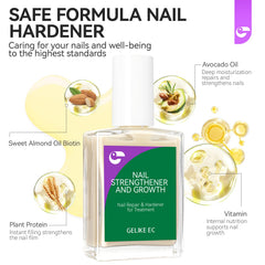 Nail Hardener Extra Strong and Growth: Milky Apricot 15ml Natural Nail Polish Strengthener and Growth for Damaged Nails - 6 in 1 Nails Repair for Housewives Working Women Manicure Home Salon Daily Use