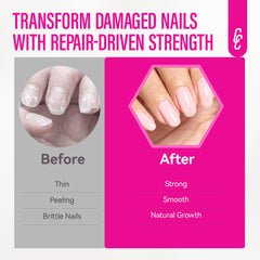 Nail Repair for Women: 8 in 1 Sheer Pink Nail Hardener Strengthener