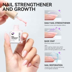 Nail Ridge Filler For Damage Nails: 8 in 1 Nail Strengthener for Thin Nail
