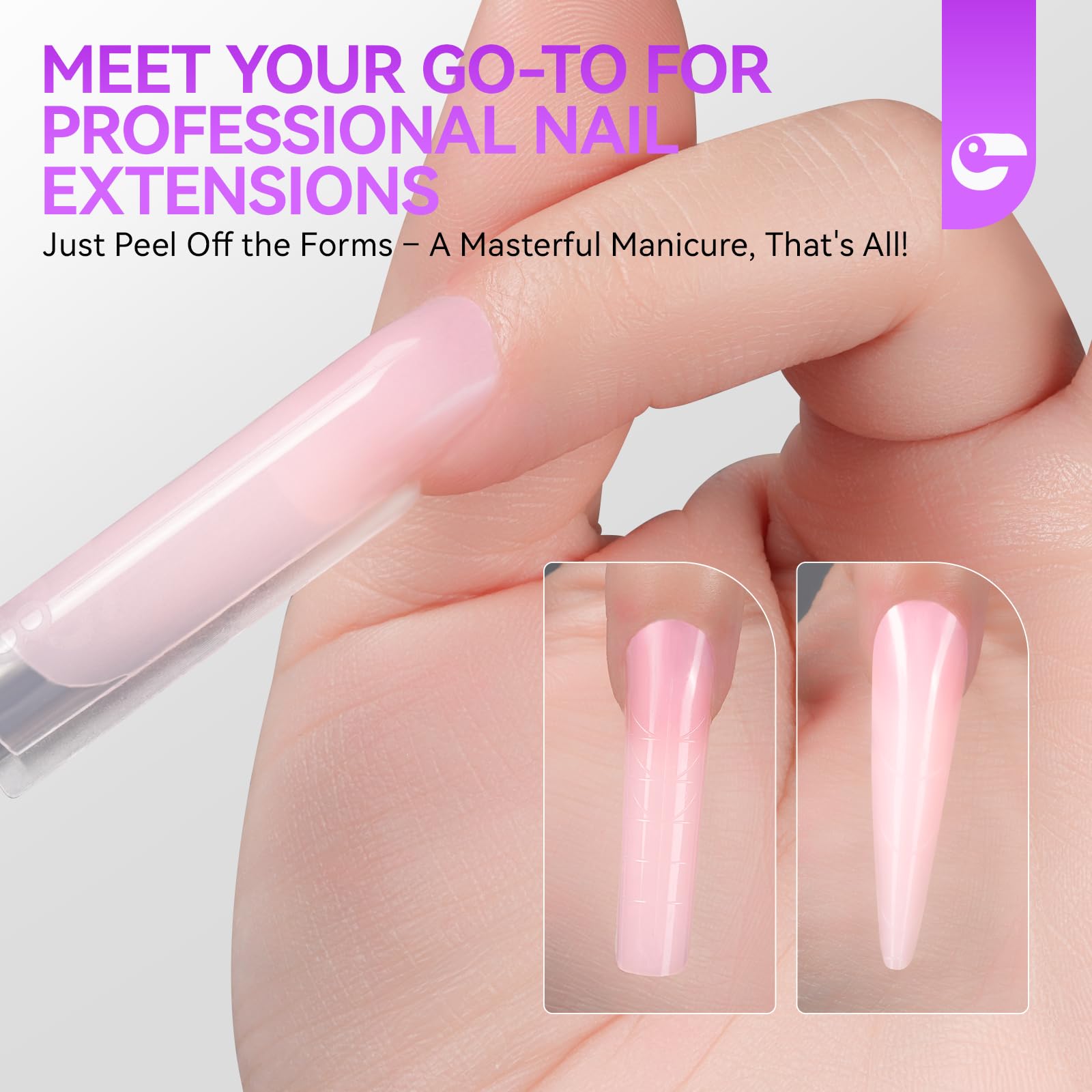 Gelike Sandwich Dual Forms for Polygel Reusable Square Dual Nail Form DIY