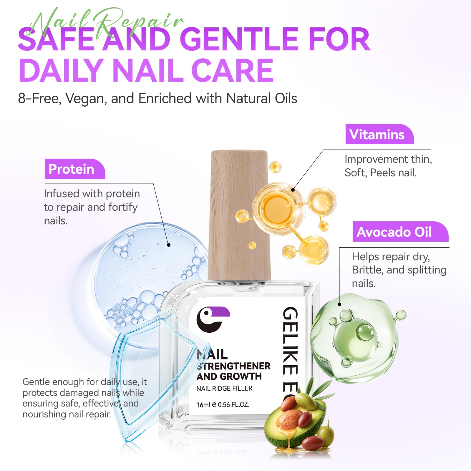 Nail Strengthener and Hardener Polish:Long Last Repair for Damaged Nails