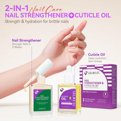 Gelike EC Nail Rescue Kit: Apricot Nail Care - Strengthens & Brightens