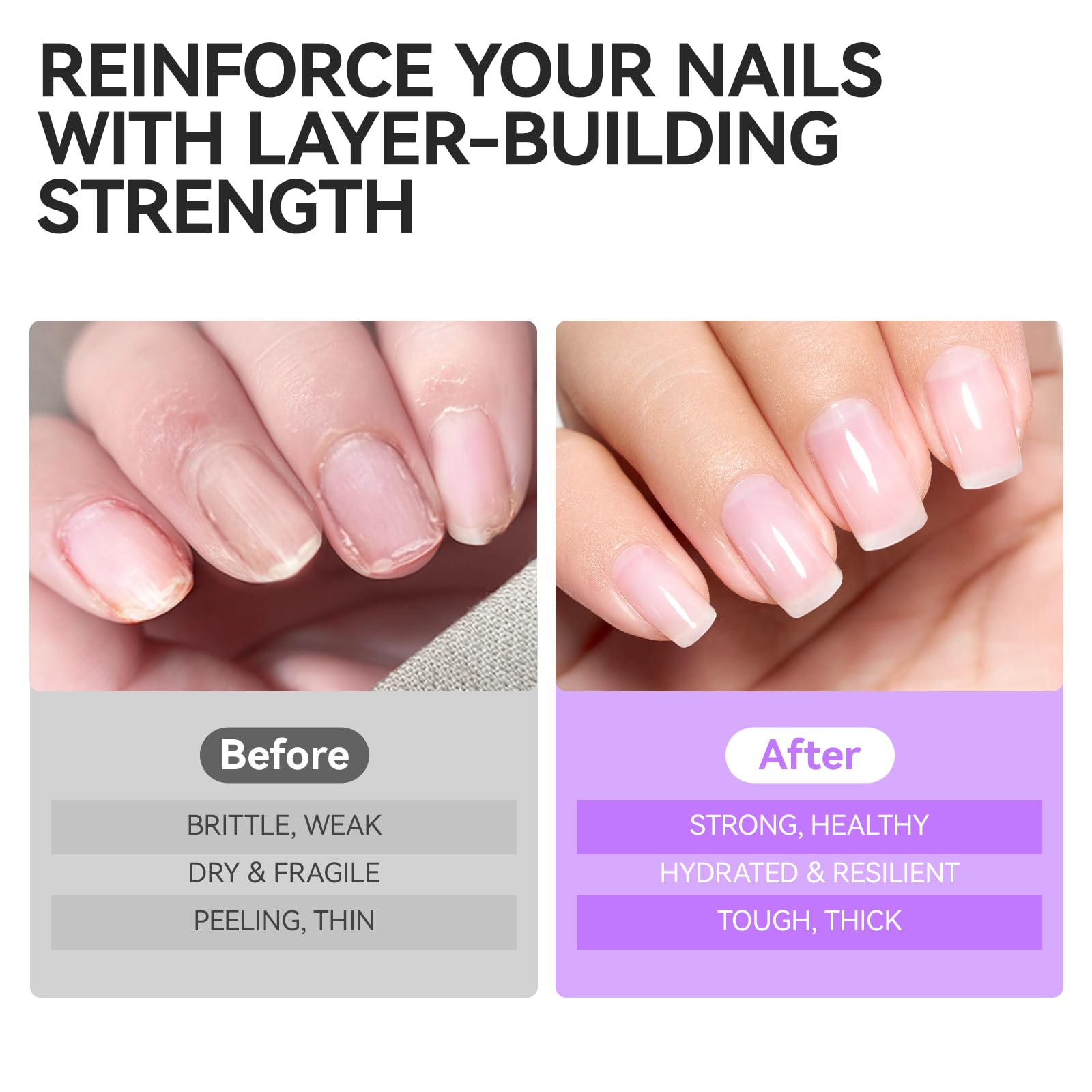 Women Nail Strengthener Protein for Daily: Nail Polish Hardener for Home